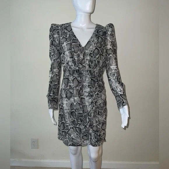 Aqua | Dresses | Aqua Vneck Snake Print Dress | Poshmark